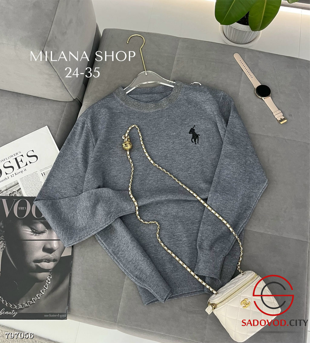 Элегантная кофта с вышивкой и стразами - Bruno фото 4