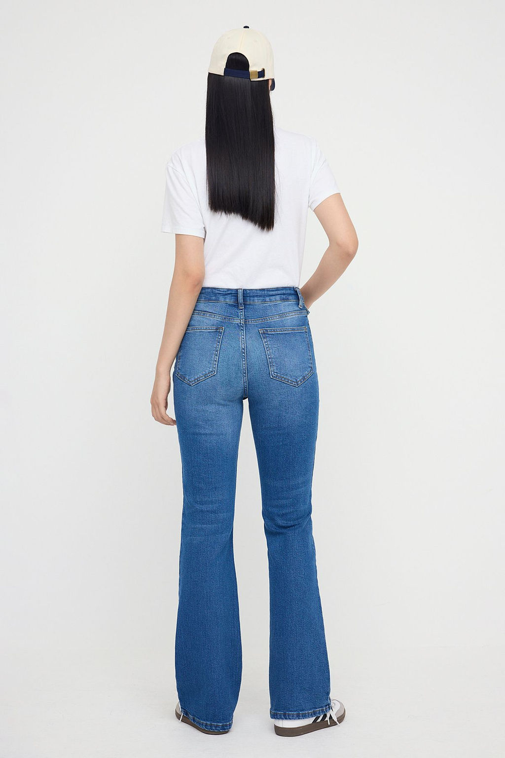 Teen Mavi Cep Detayl? Yuksek Bel Ispanyol Paca Flare Jeans TWOAW26JE00118 - Trendyolmilla фото 4