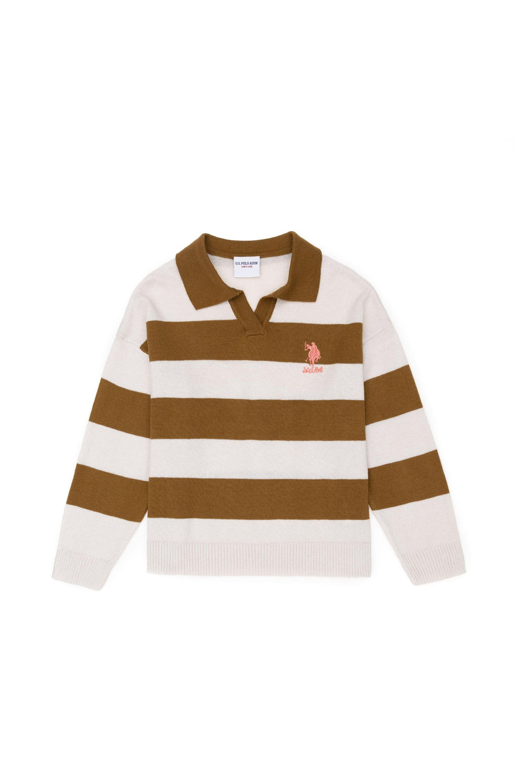 Свитер U.S. Polo Assn для девочки с камнями  фото 8