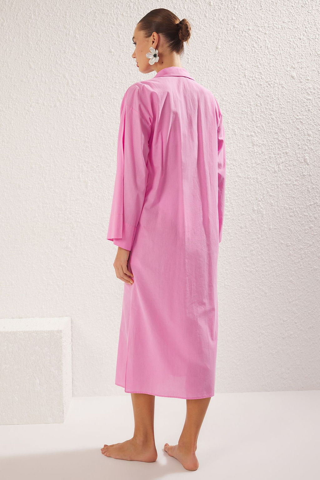 Pembe Maxi Dokuma Kruvaze Baglamal? %100 Pamuklu Plaj Kimono&Kaftan TBESS25KM00004 - Trendyolmilla фото 5