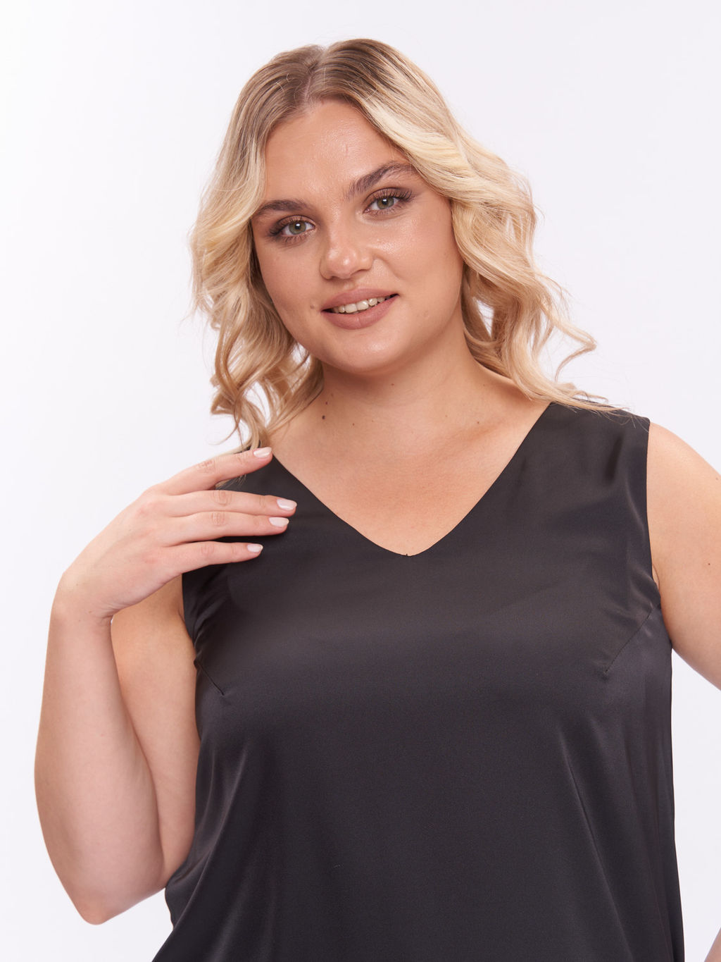 Топ атласный MT10237BLK01 - Артесса фото 3