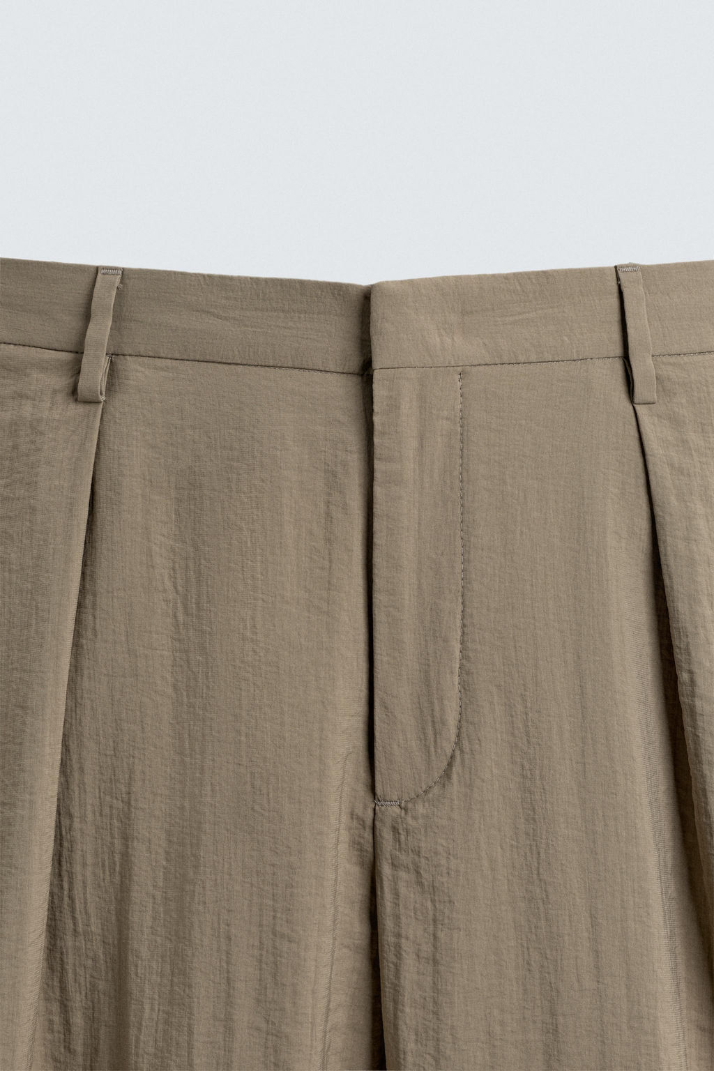 PANTAL?N FLUIDO RELAXED FIT EFECTO ARRUGADO / Beige - Zara фото 9