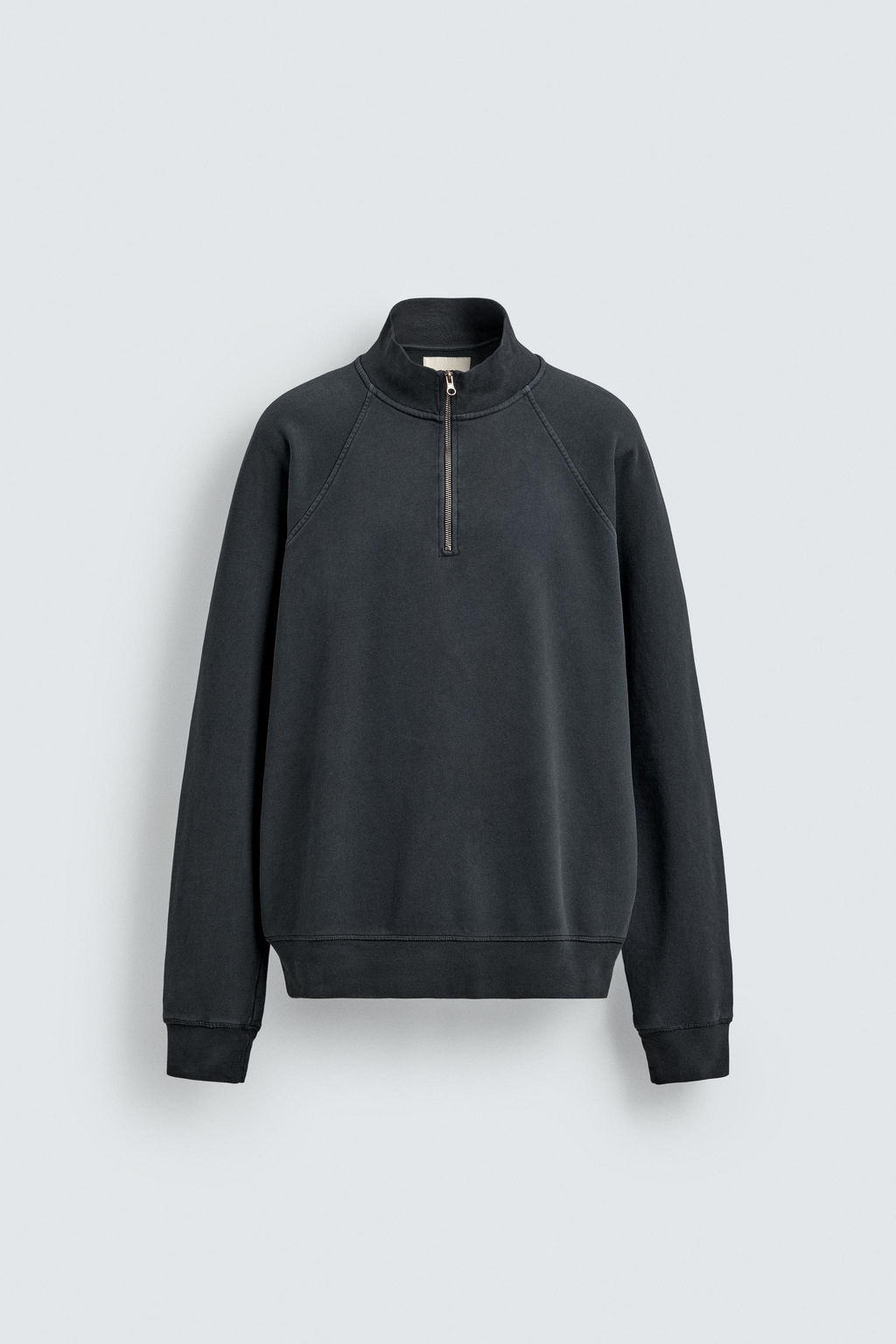 SUDADERA LAVADA CUELLO CREMALLERA / Gris antracita - Zara фото 13