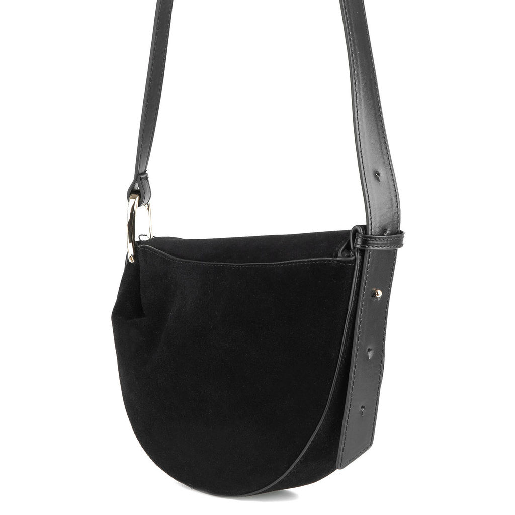 SQ013-1 black, Женская замшевая сумка, Barcelo Biagi