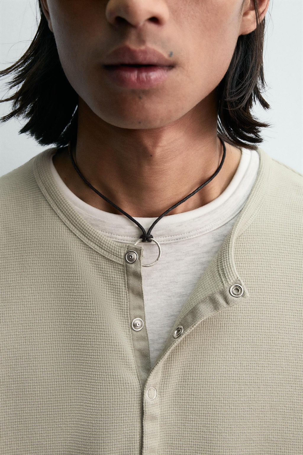 CAMISETA CUELLO PANADERO WAFFLE LIMITED EDITION / Crudo medio - Zara фото 7