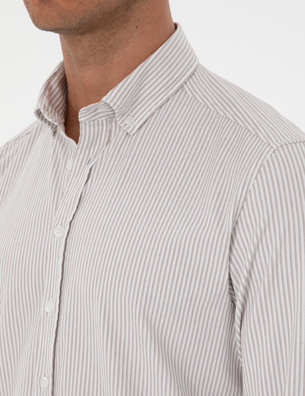 Vizon Slim Fit _izgili Slim Fit G_mlek - Pierre cardin фото 7