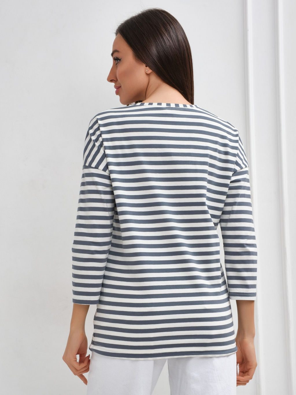 Лонгслив Николь Хлопок 95%, лайкра 5% тельняшка - Ивассорти фото 6