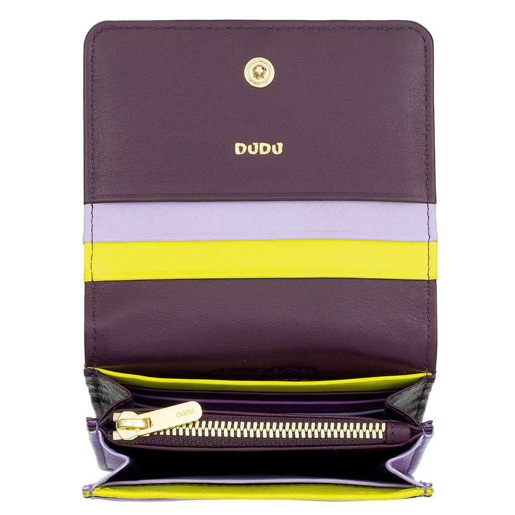 Итальянский кожаный кошелек DuDu серии Flores | темно-фиолетовый - Dudubags фото 5