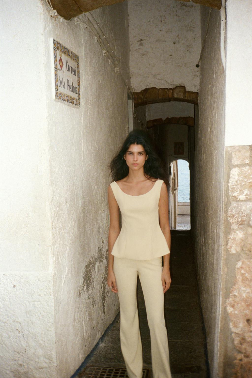 CREPE FLARE TROUSERS - Zara фото 16