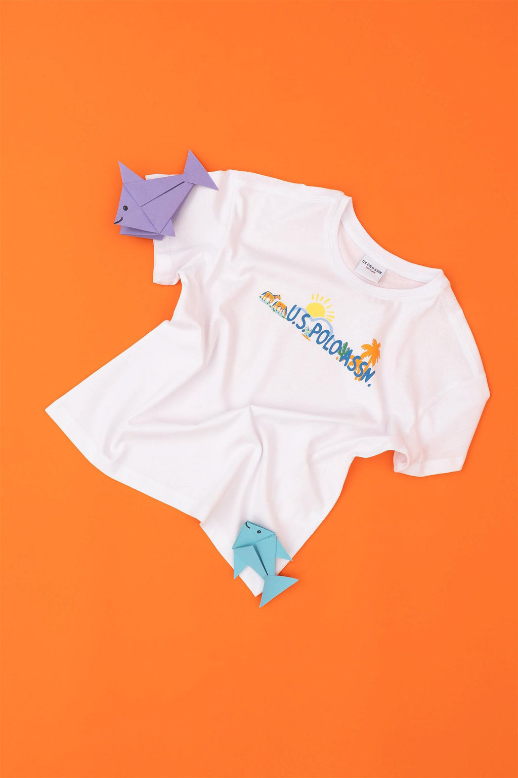 U. S. Polo Assn / Белая футболка с круглым вырезом для мальчика