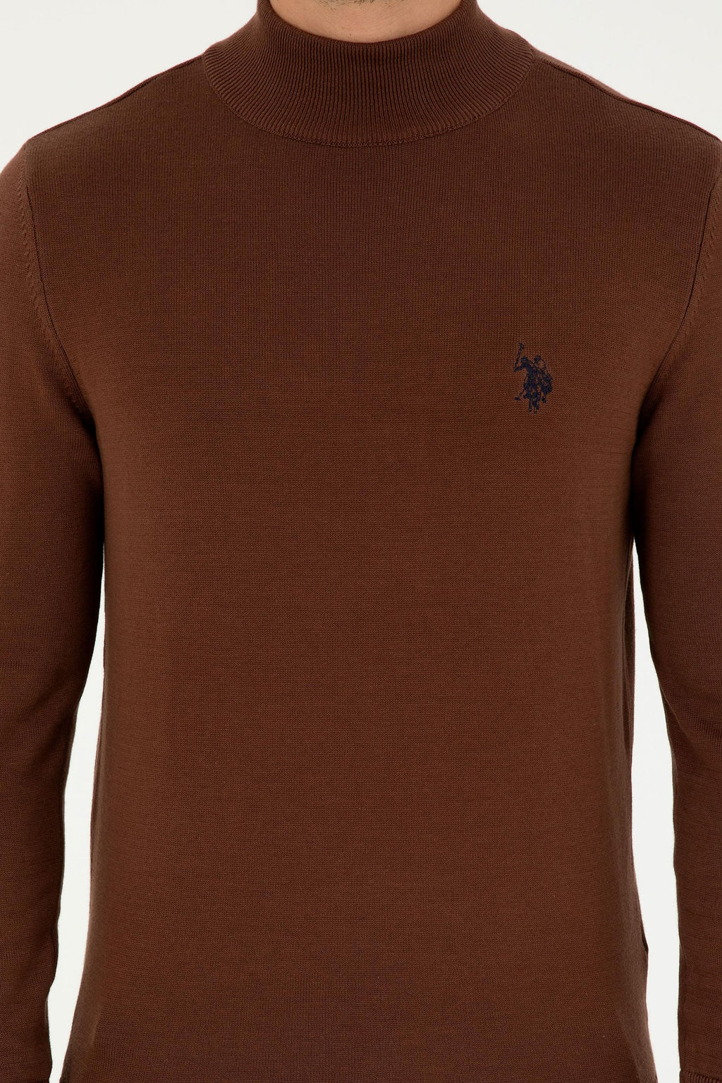 Мужской коричневый базовый свитер Неожиданная скидка в корзине - U.s. polo assn фото 6