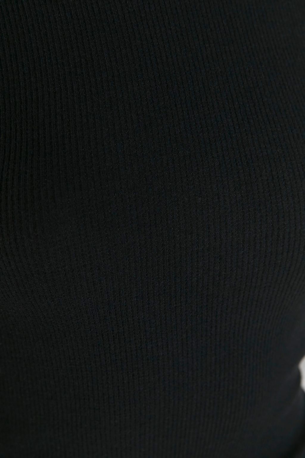 TRENDYOLMILLA Siyah Vucuda Oturan Mini Dik Yaka Fitilli Esnek Orme Kalem Elbise TWOAW21EL2244 фото 4