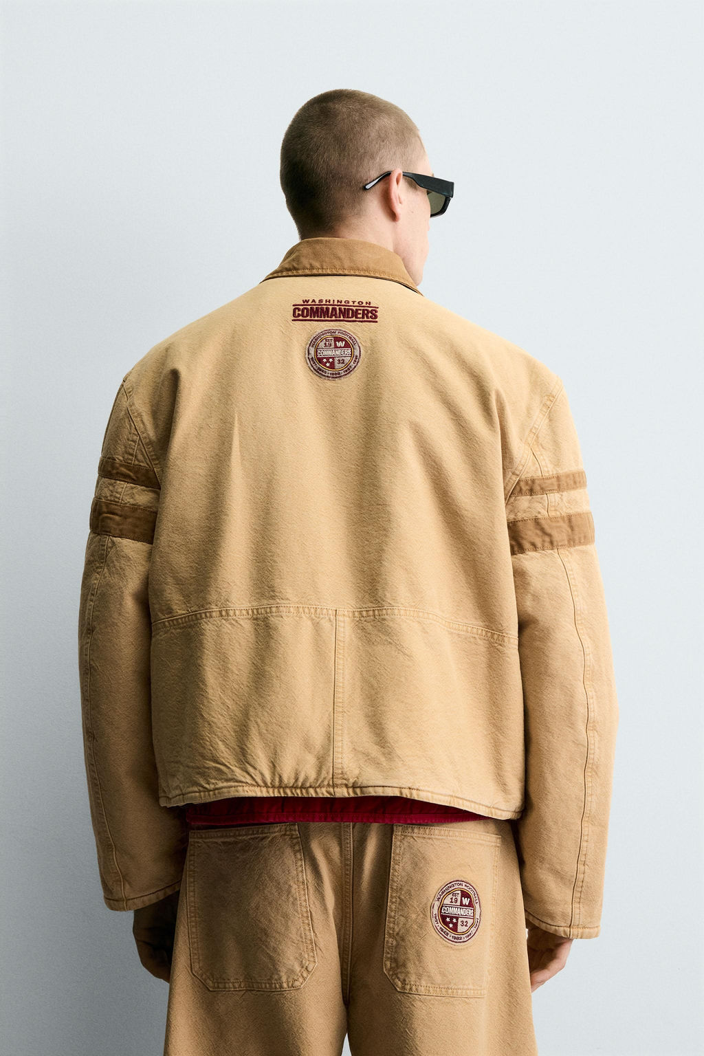 WASHED NFL WASHINGTON COMMANDERS EMBROIDERED PATCH JACKET - Zara фото 2