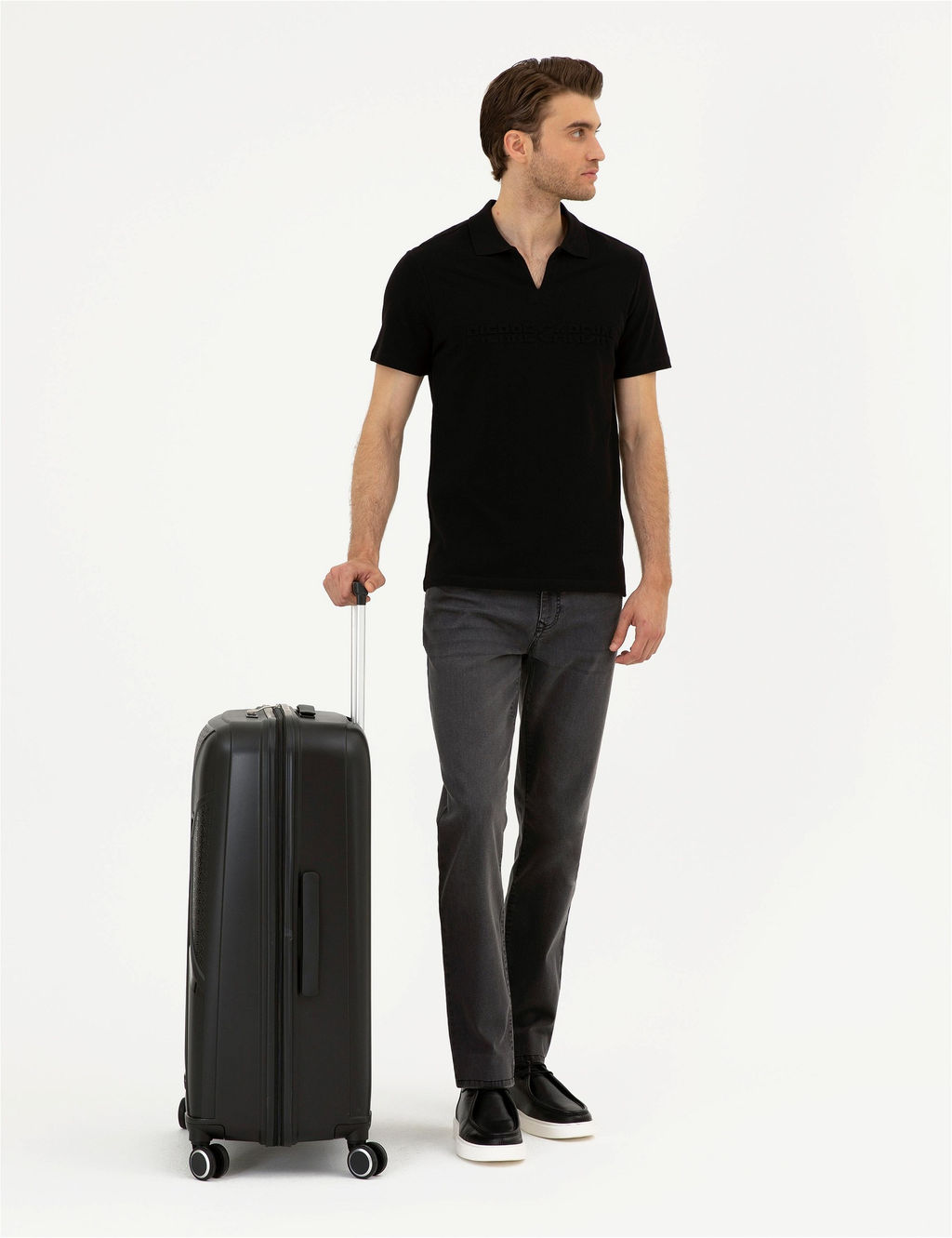Siyah Slim Fit Ti__rt - Pierre cardin фото 4
