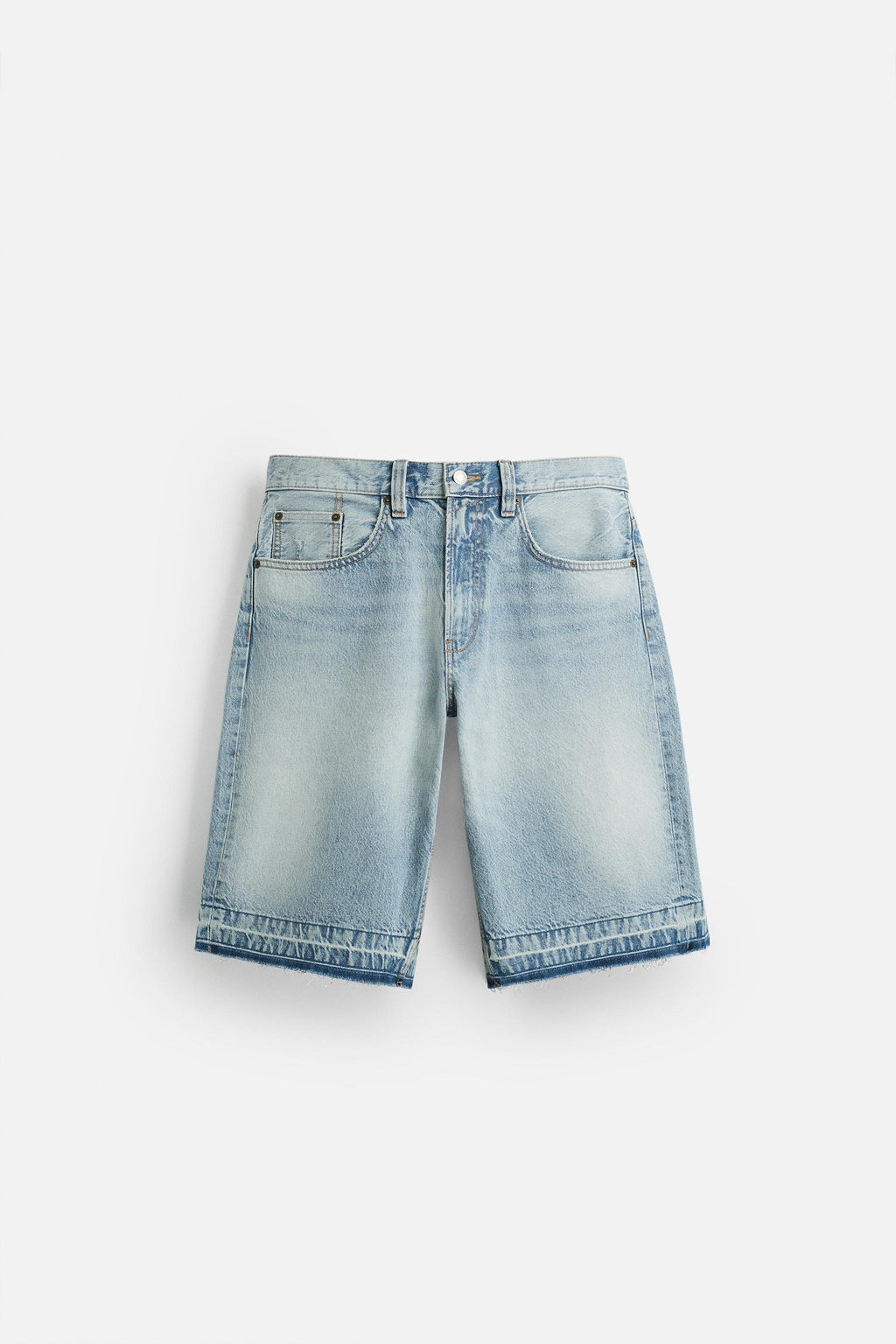 BAGGY FIT DENIM BERMUDA SHORTS - Zara фото 7