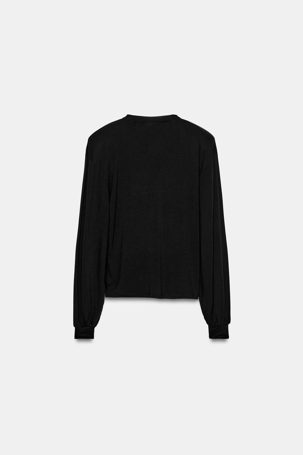 CAMISETA FLUIDA HOMBRERAS / Negro - Zara фото 4