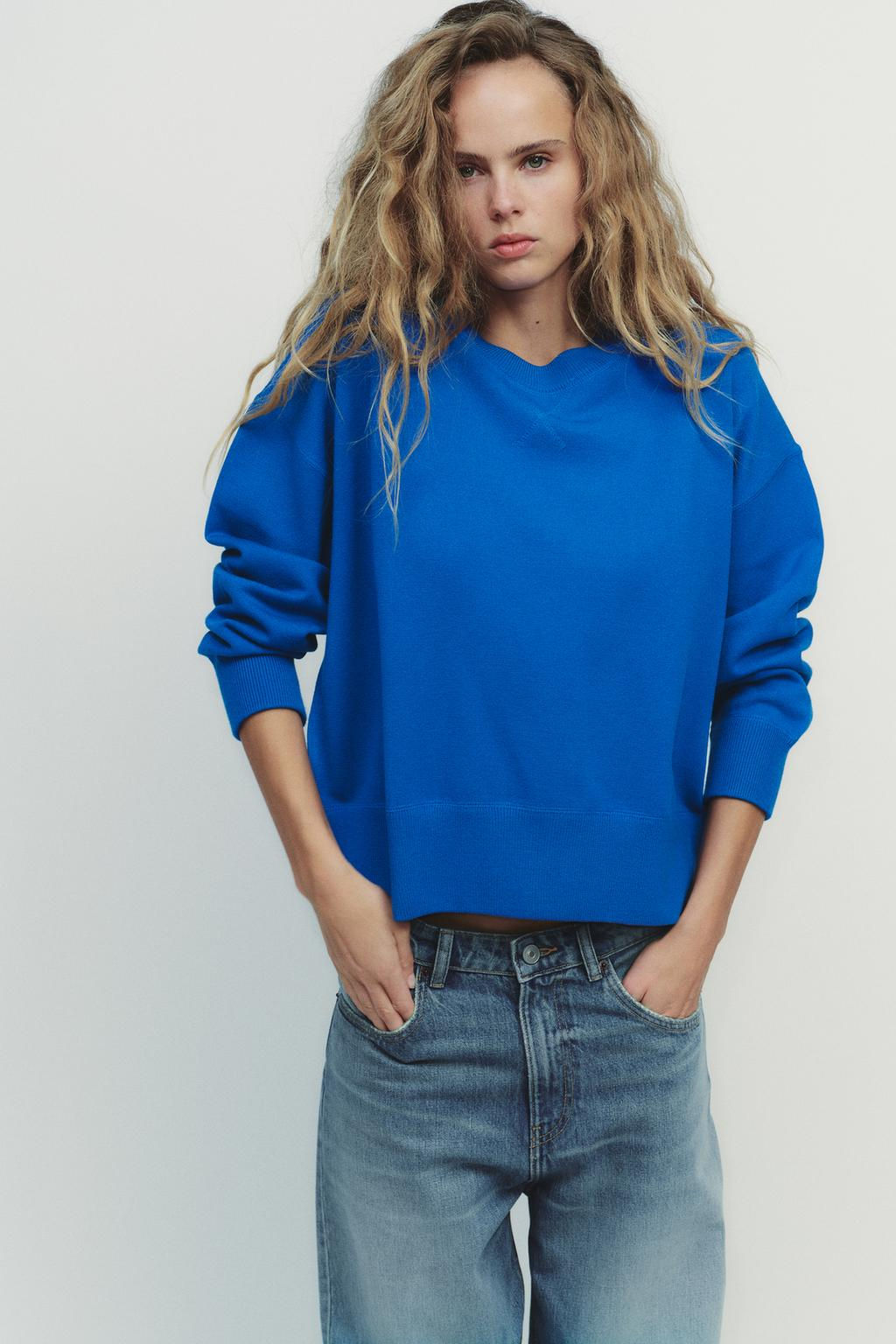 PLAIN KNIT SWEATSHIRT - Zara фото 8