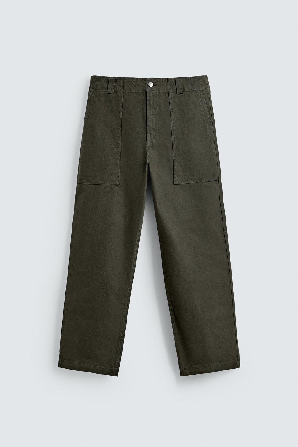 WASHED STRAIGHT-LEG TROUSERS - Zara фото 7