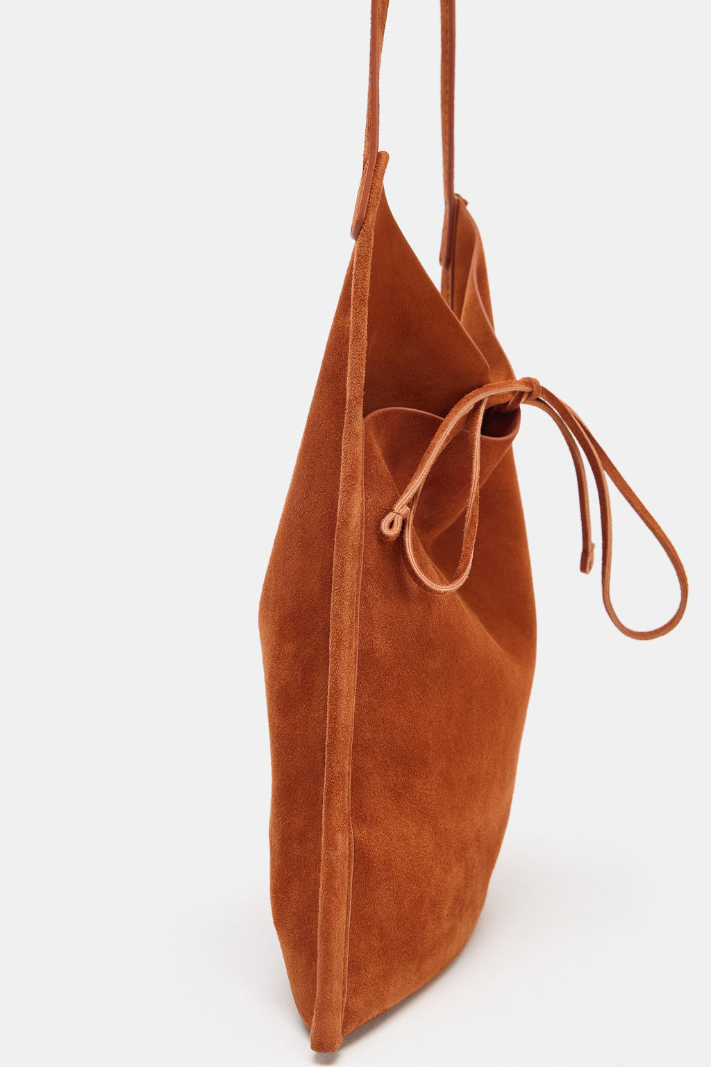 MINI BOLSO PIEL PLANO LAZO / Naranja - Zara фото 3