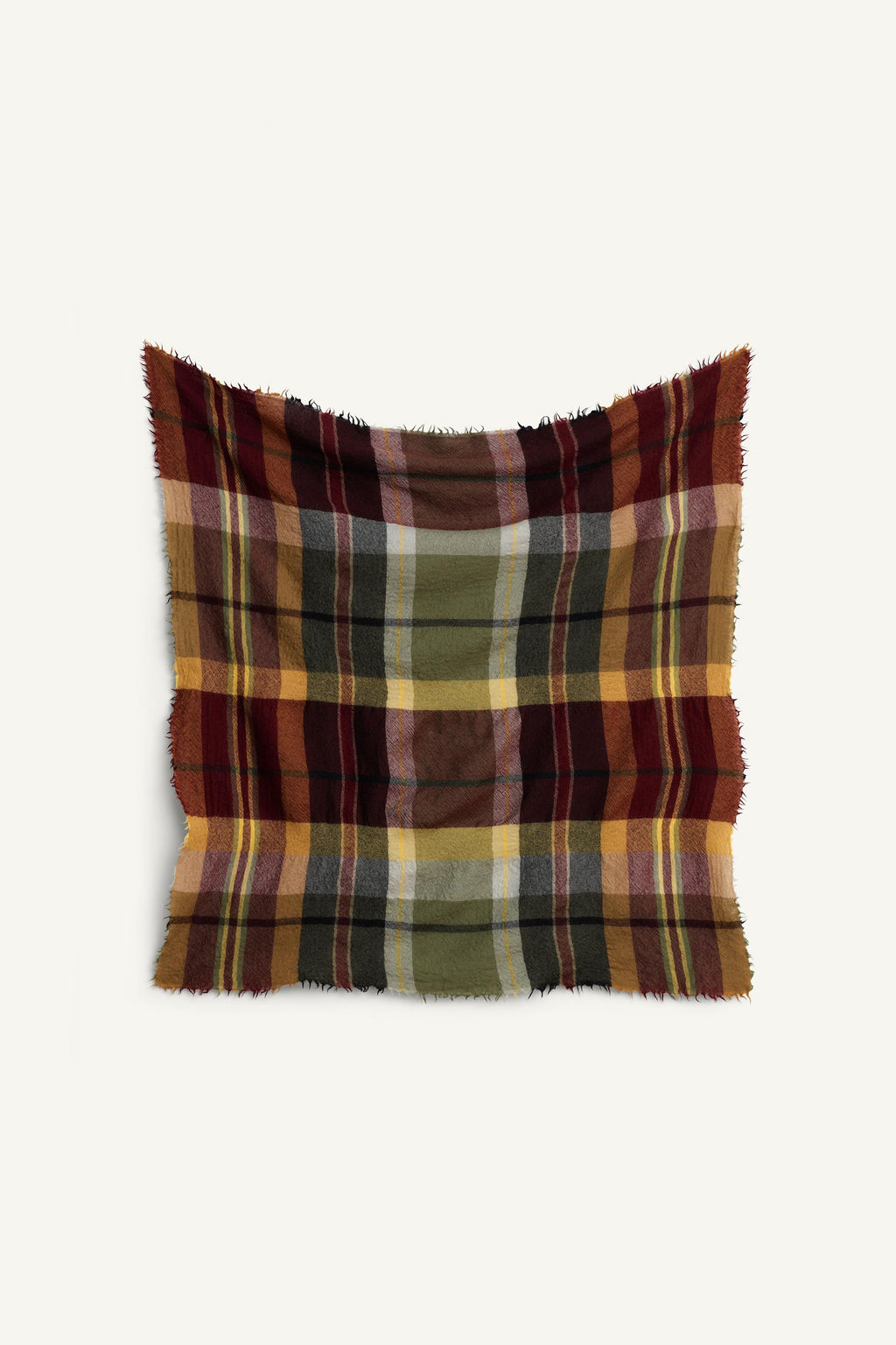 LIMITED EDITION WOOL CHECK SCARF - Zara фото 2