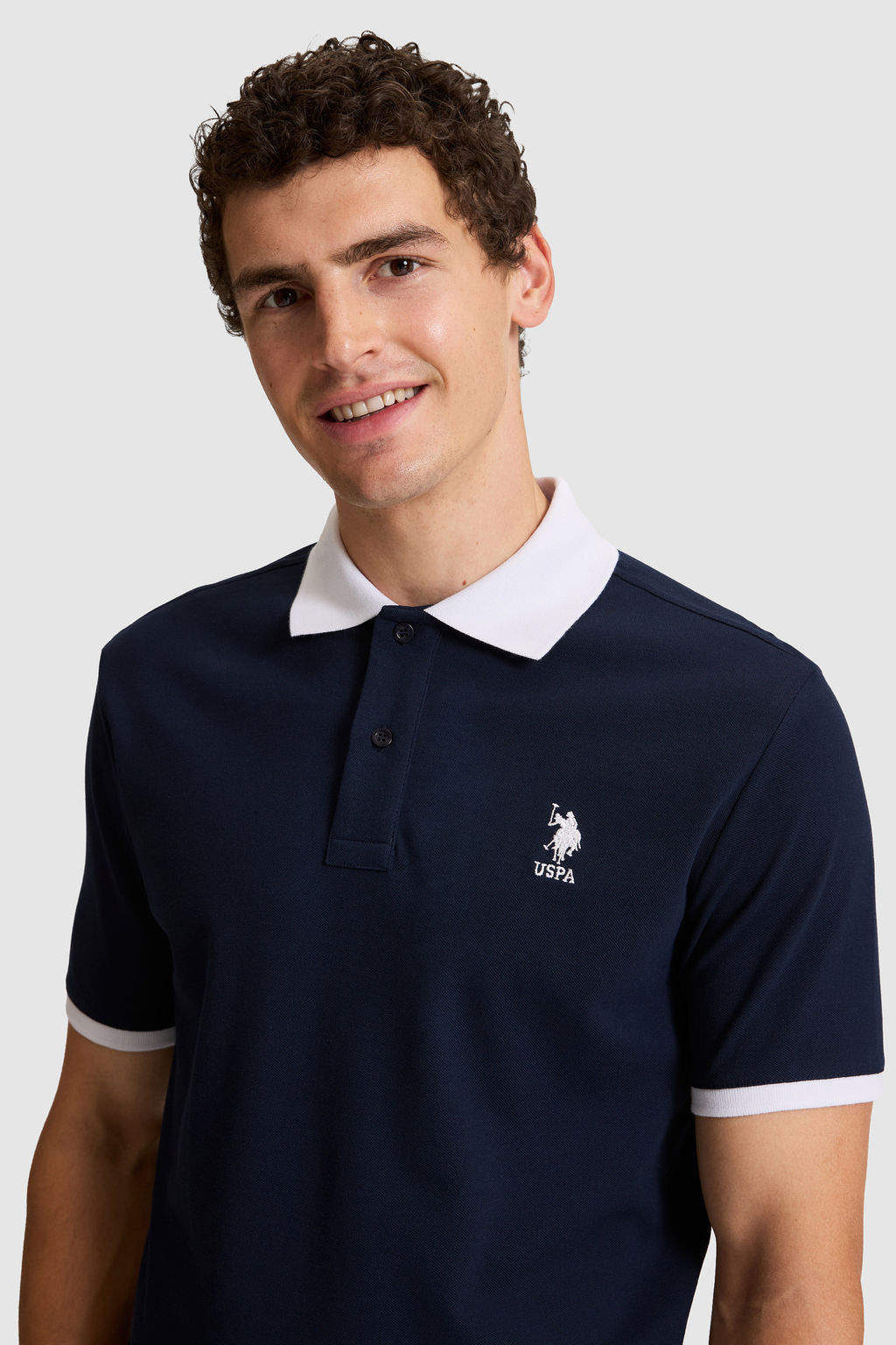 Erkek Lacivert Regular Fit Polo Yaka Basic TiЕГrt - U.s. polo assn фото 2