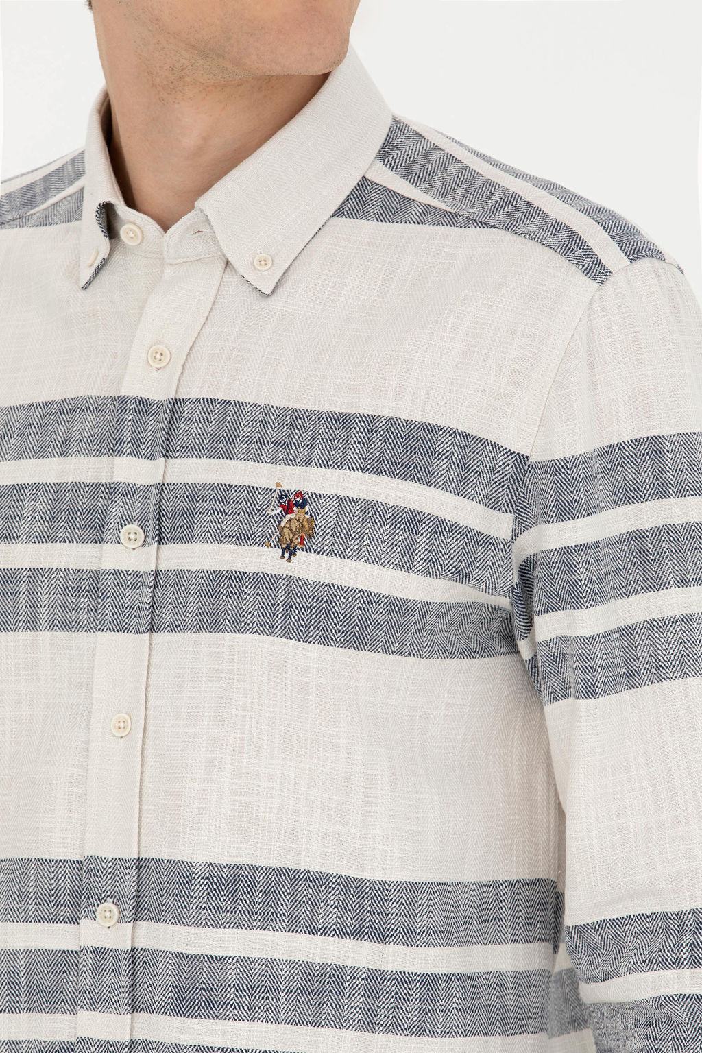 Мужская рубашка с длинным рукавом Stone - U.s. polo assn фото 28