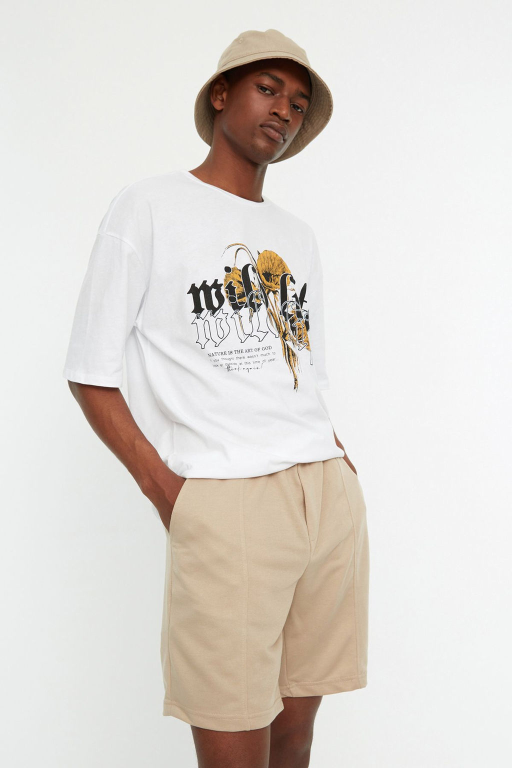 TRENDYOL MAN Tas Regular/Normal Kesim Orta Boy Lastik Belli Bagc?kl? Dikis Detayl? Sort TMNSS20SR0070 - Trendyolmilla фото 16