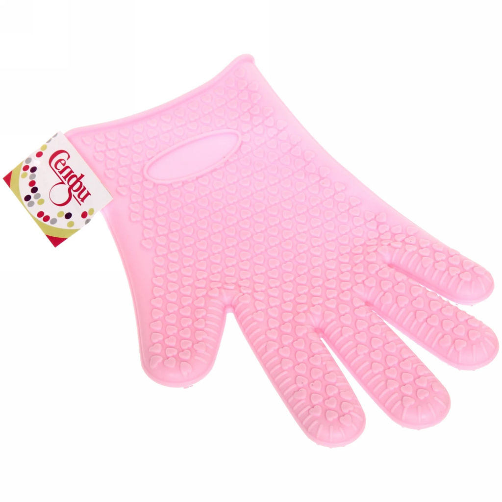 Цена за 2 шт. Прихватка варежка силиконовая "Macarons" 26,5см