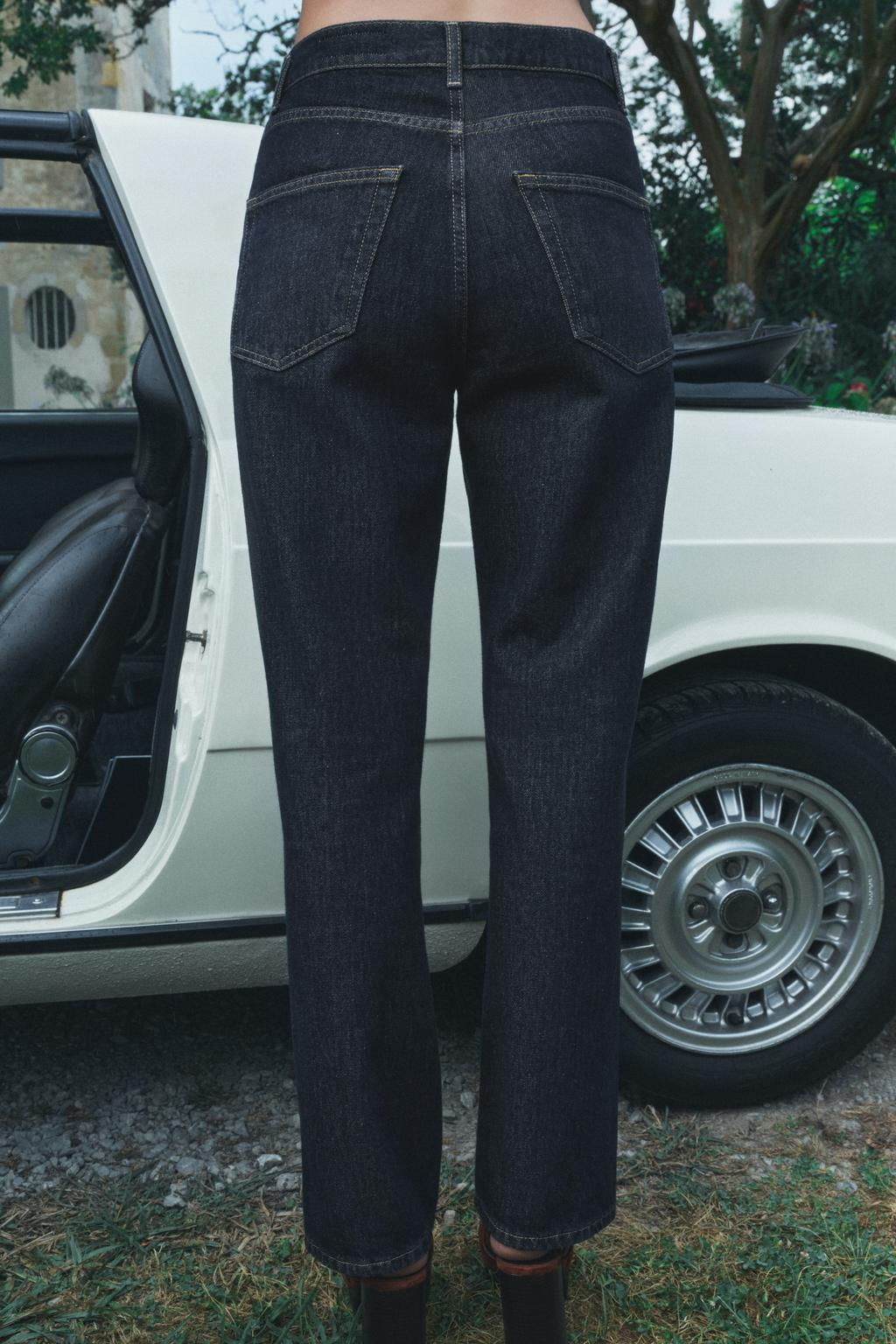 ZW COLLECTION RELAXED FIT MID-RISE JEANS - Zara фото 4