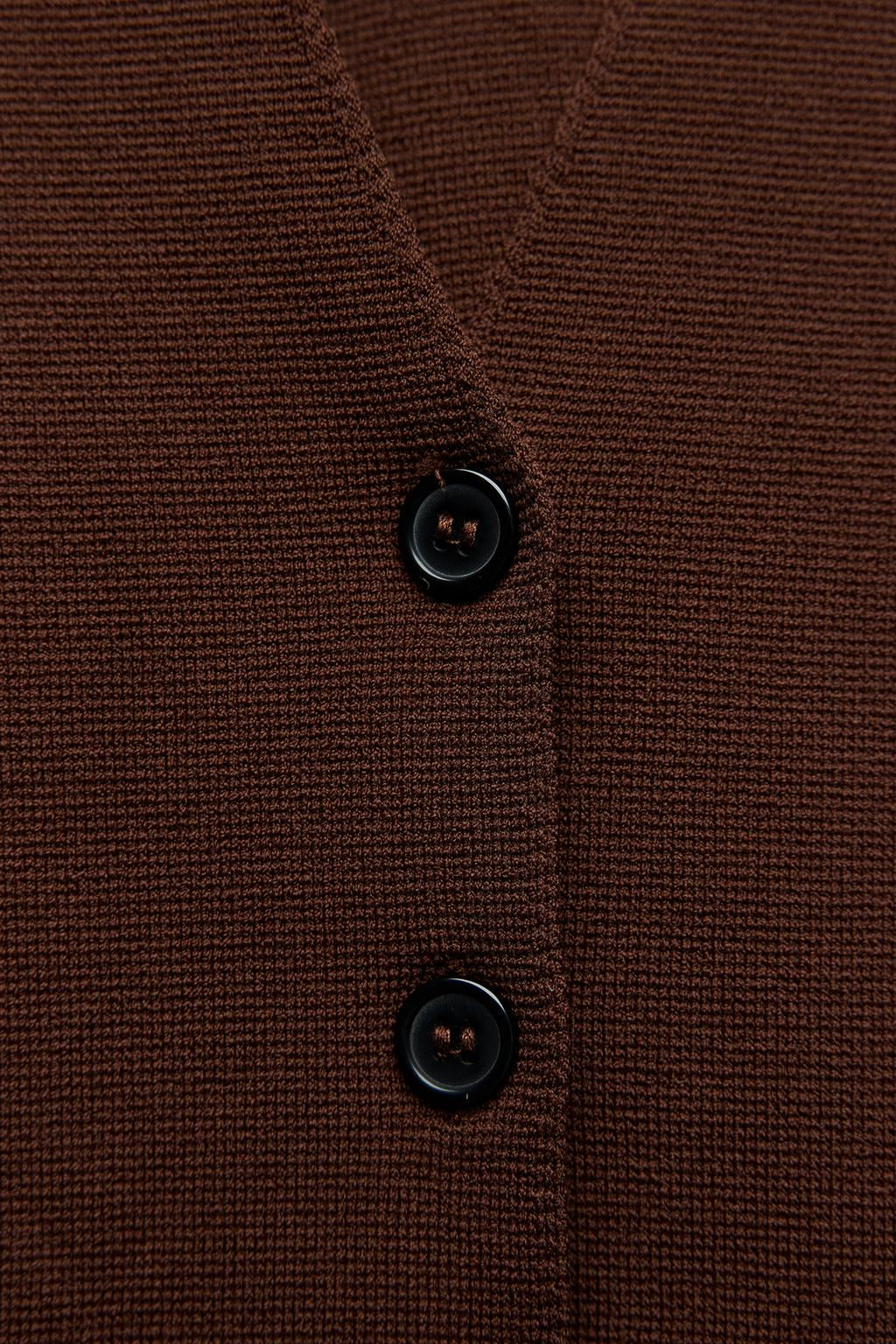 KNIT WAISTCOAT TOP WITH BACK TAB - Zara фото 15