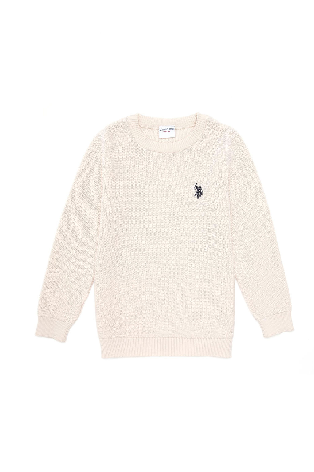 Кремовый базовый свитер для девочек - U.s. polo assn фото 2