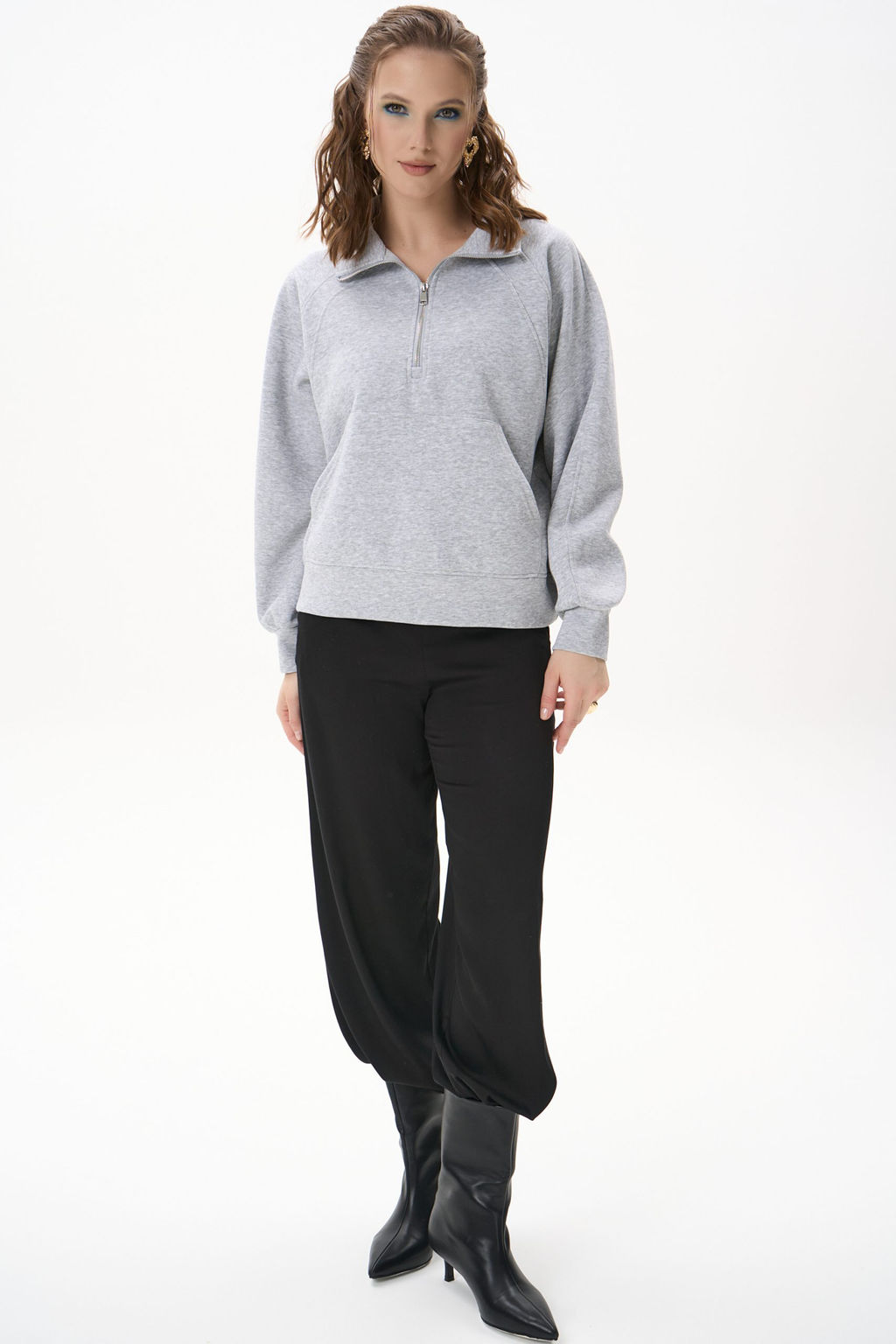 Свитшот Деми (темно-серый) - Эльза фото 12