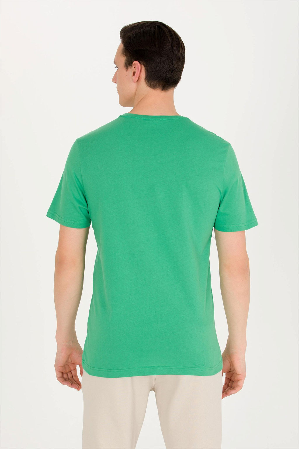 U. S. Polo Assn Мужская зеленая базовая футболка с круглым вырезом - U.s. polo assn фото 11