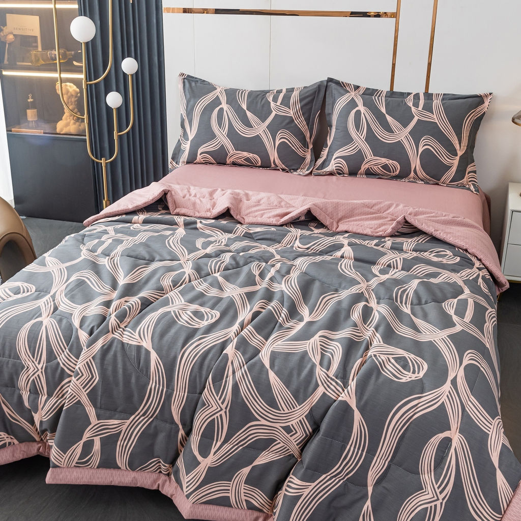 Комплект постельного белья Сатин с Одеялом 100% хлопок OB143 Евро/50-70 2 шт - Ситрейд фото 2