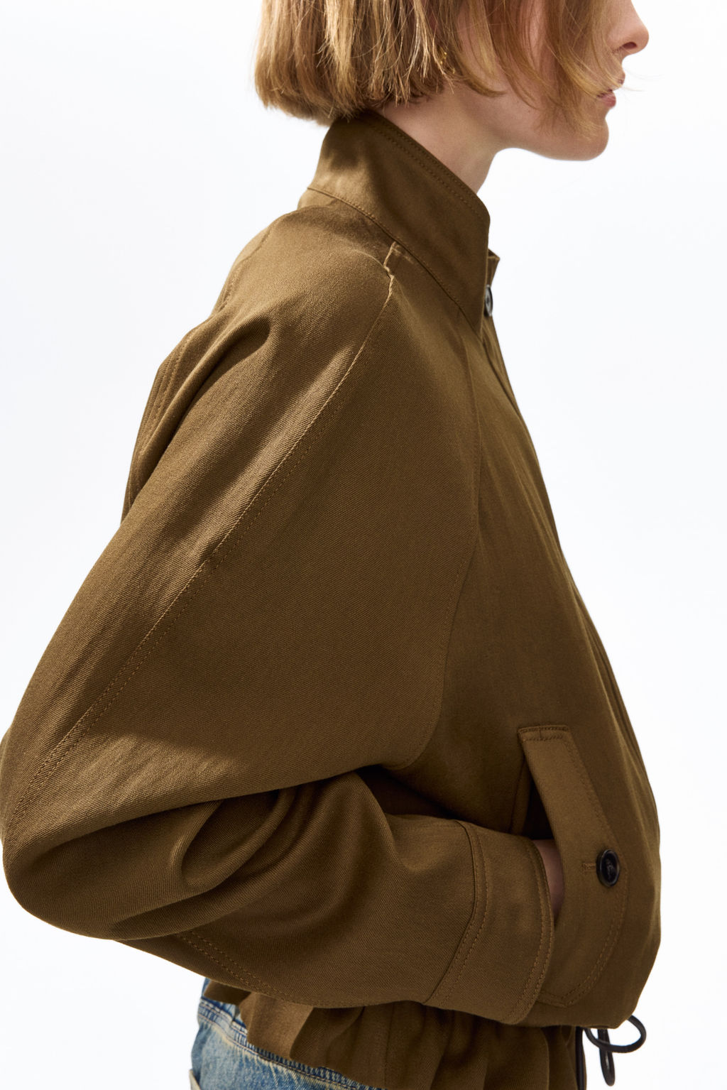 Chaqueta oversize en mezcla de lino - H&m фото 4