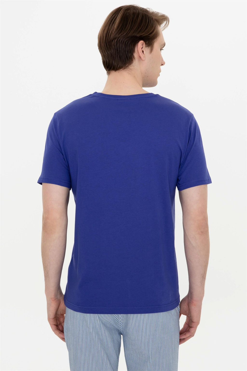 U. S. Polo Assn Мужская синяя футболка с круглым вырезом - U.s. polo assn фото 11