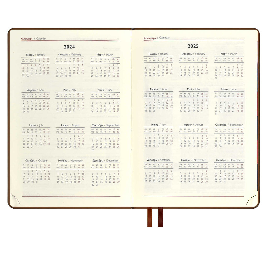Ежедневник датированный 2024 ESCALADA, А6+, 176 л., арт. 63801/ 15 ТИВОЛЛИ ГЛОСС КОРИЧНЕВЫЙ  фото 5