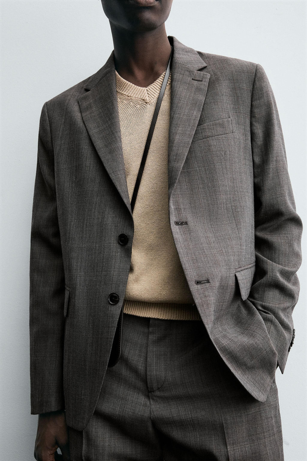 CHECK SUIT BLAZER - Zara фото 6