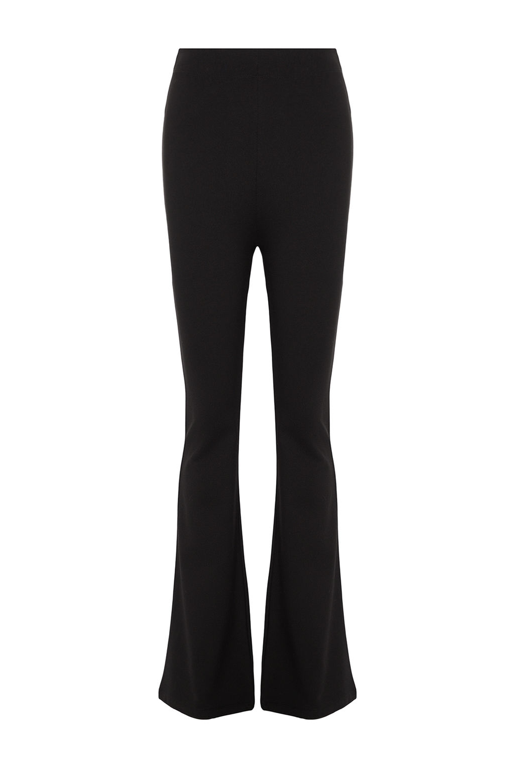 Siyah Inceltici Yuksek Bel Flare/Ispanyol Paca Orme Pantolon TWOAW24PL00164 - Trendyolmilla фото 7