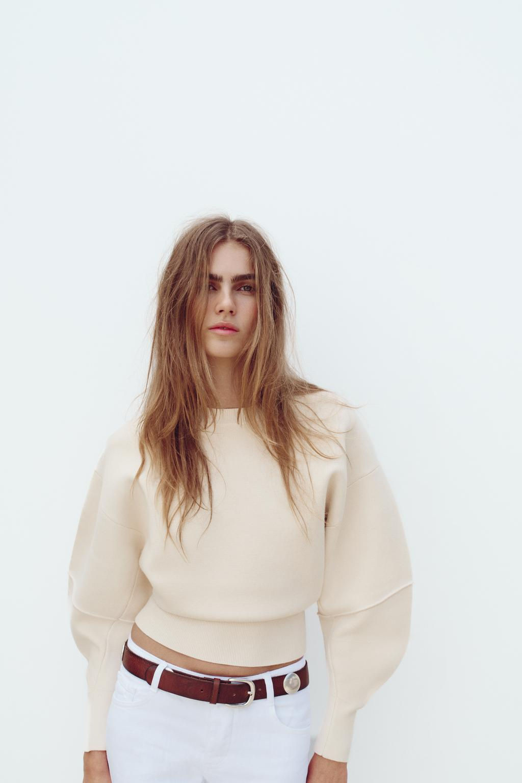 PLAIN KNIT SWEATER WITH FITTED HEM - Zara фото 2