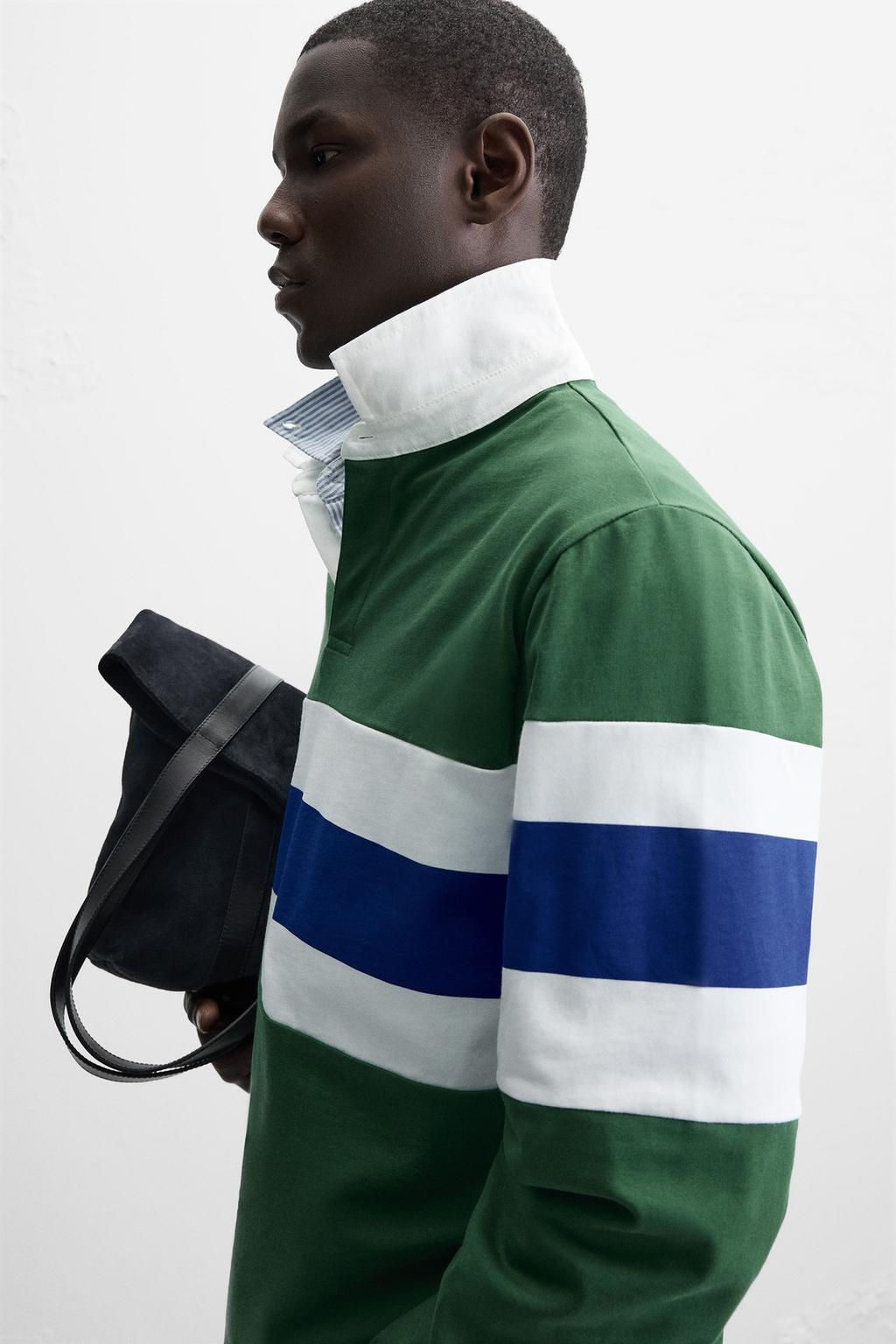 STRIPED JACQUARD POLO SHIRT - Zara фото 5