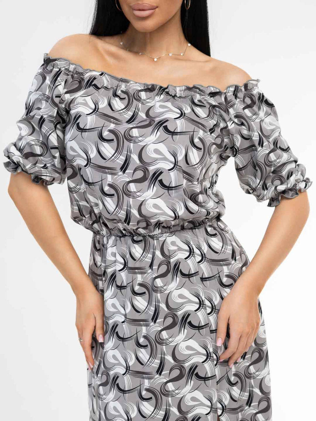 Платье женское, цвет серый