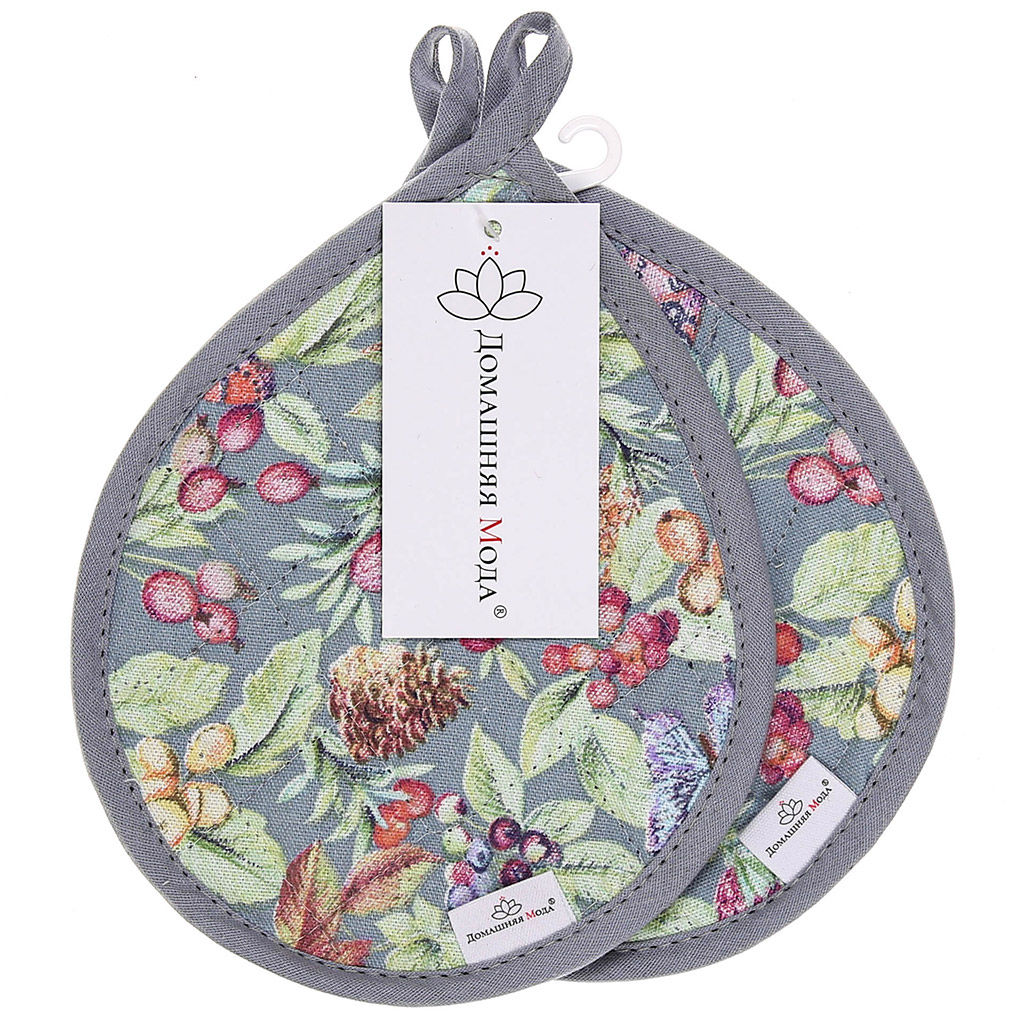 Marcella Кухонный комплект: прихватка 20х18см Капелька - 2шт, хлопок Премиум 191г/м2 - хлопок 100%, наполнитель - ватин 280гр/м2, Домашняя мода (Россия)  фото 3