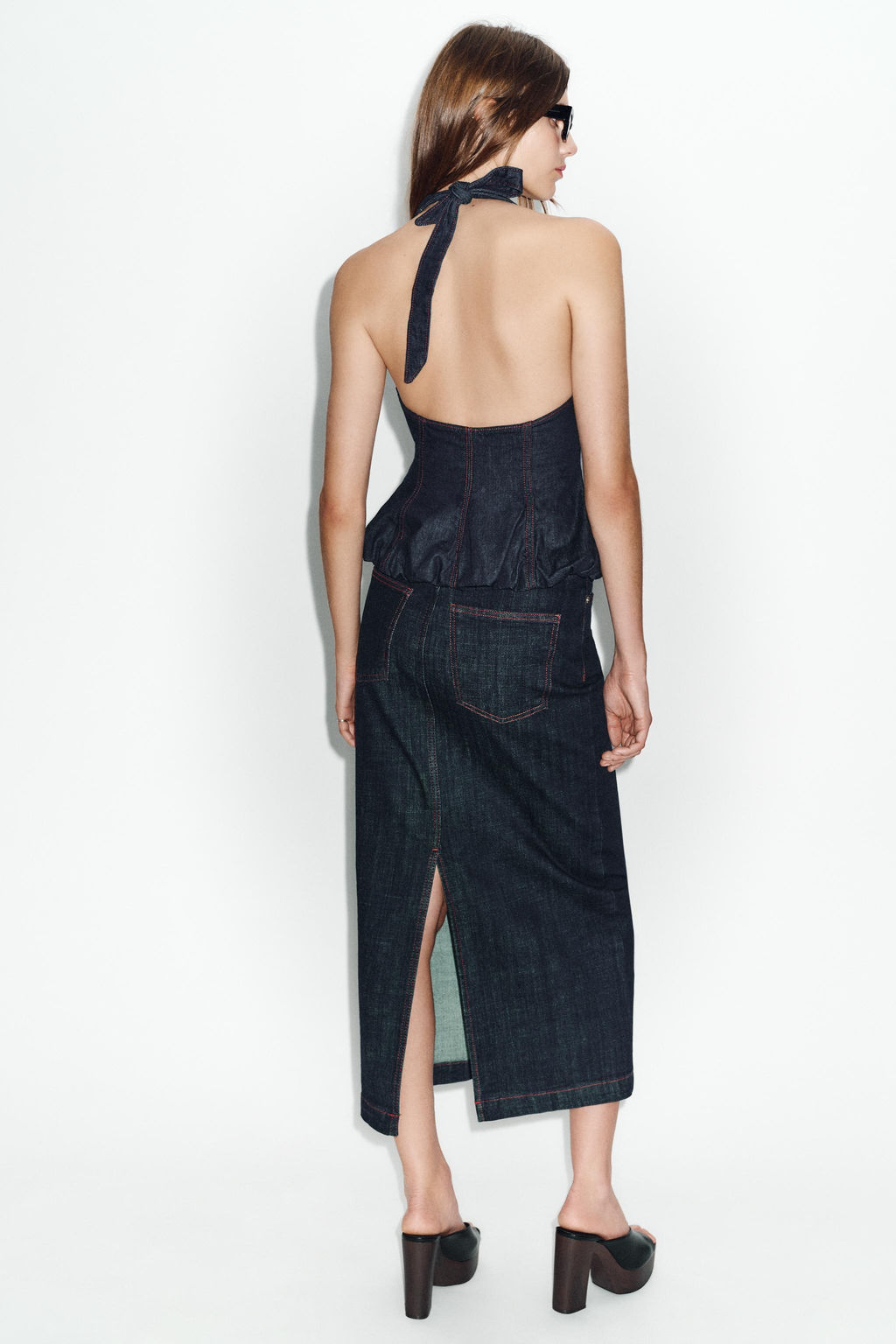 Z1975 MIDI DENIM SKIRT - Zara фото 5