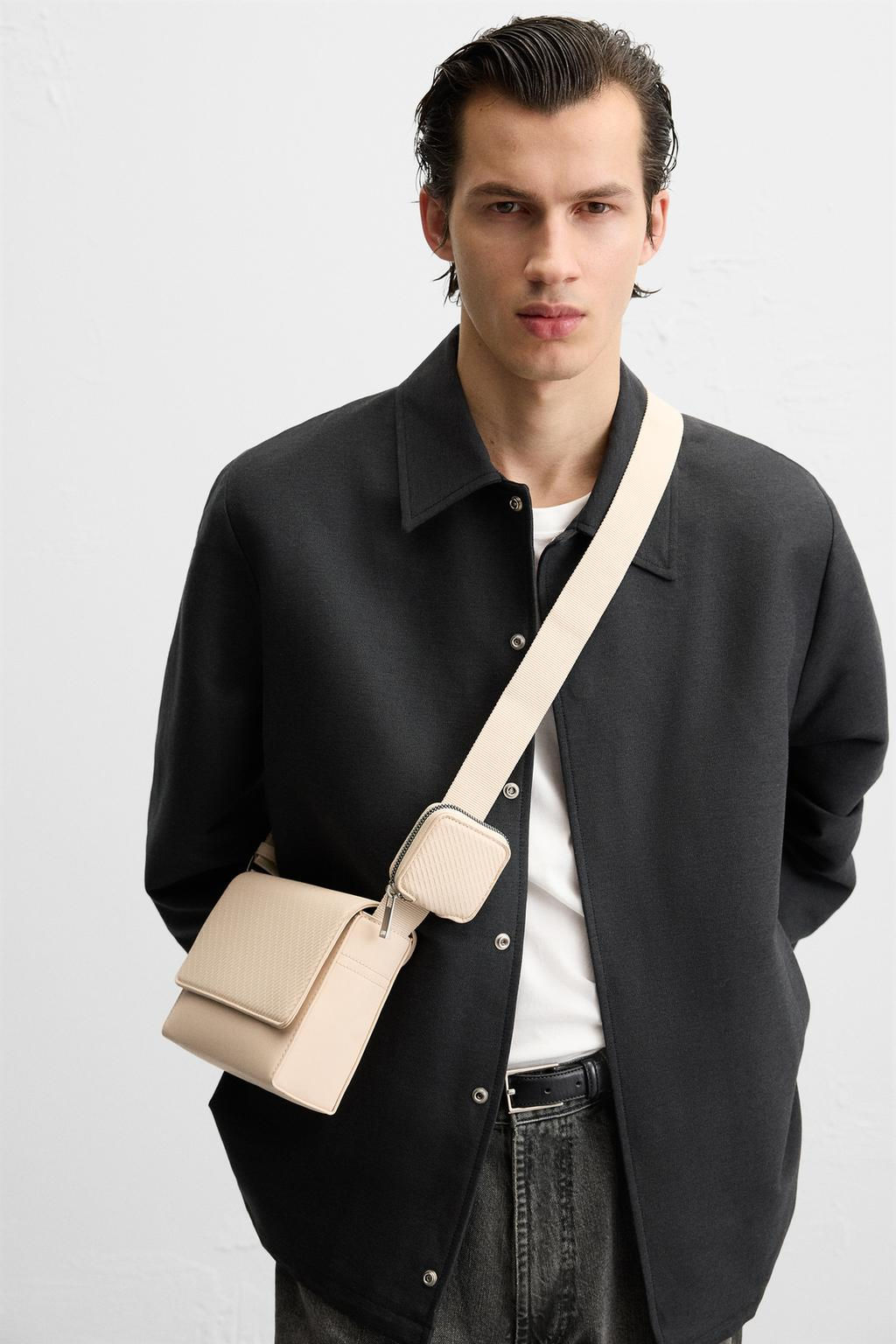 RUBBERISED TEXTURED CROSSBODY BAG - Zara фото 7