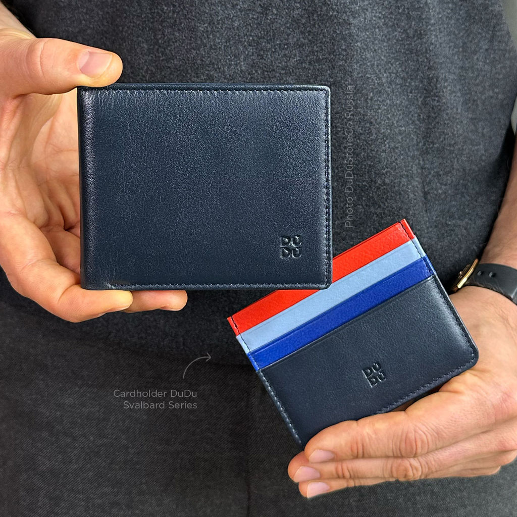 Итальянский мужской кожаный кошелек DuDu серии Azzorre | морской - Dudubags фото 4
