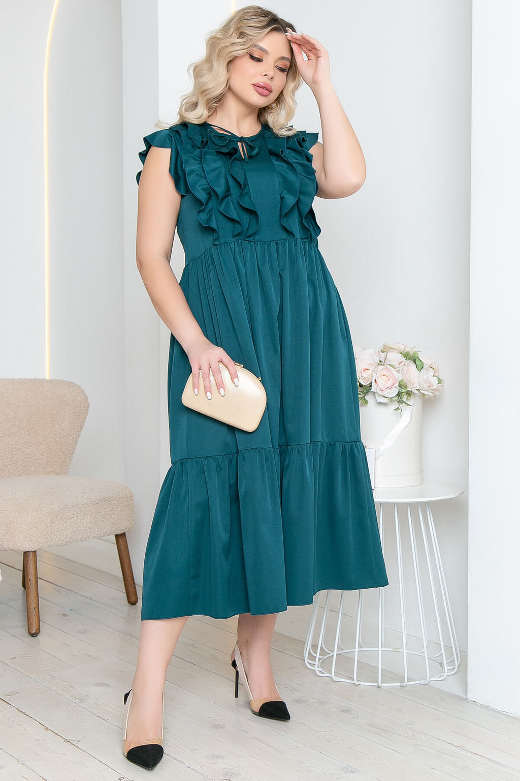 Платье Айза (изумруд) П5423 - Lt collection фото 6