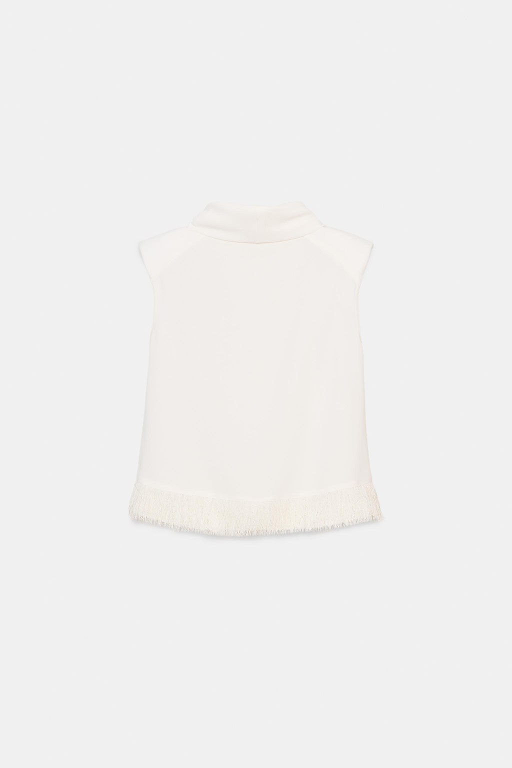 TOP WITH SHOULDER PADS AND FRINGING - Zara фото 15