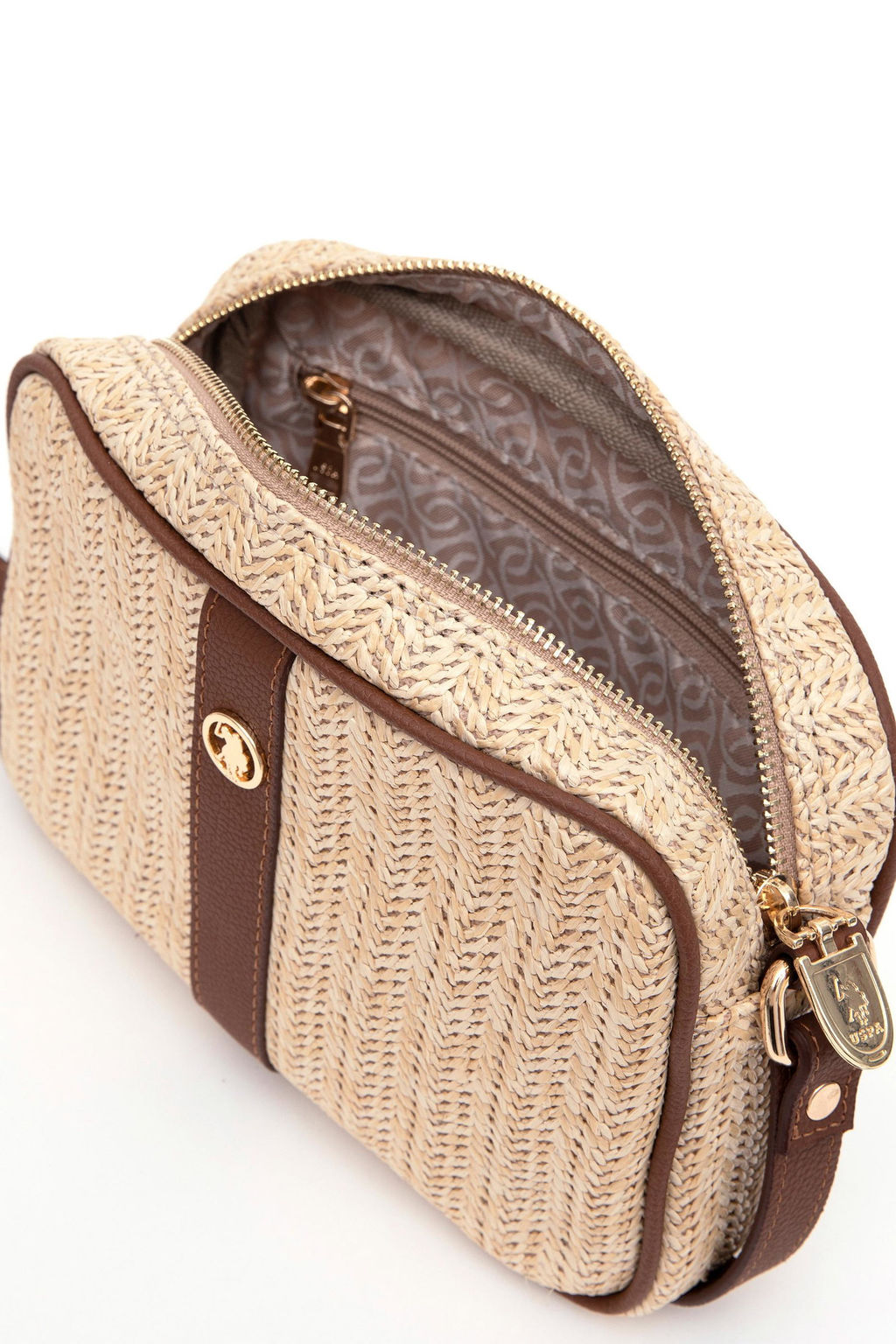 U. S. Polo Assn / Женская бежевая сумка через плечо - U.s. polo assn фото 5