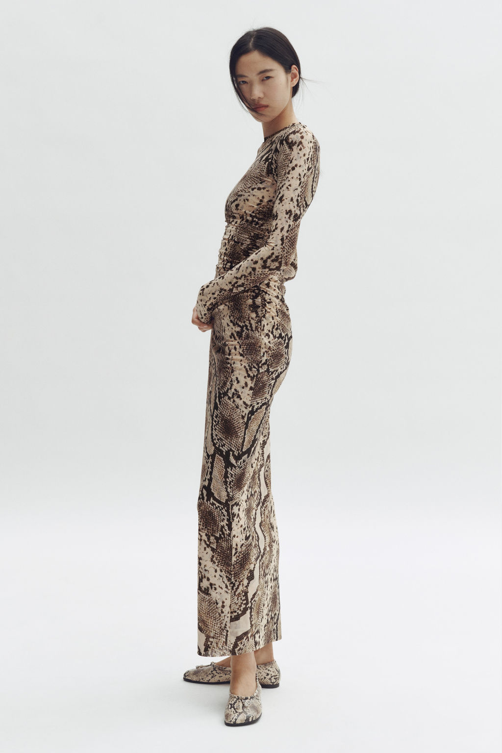 Vestido de malla con estampado piel de serpiente - H&m фото 2